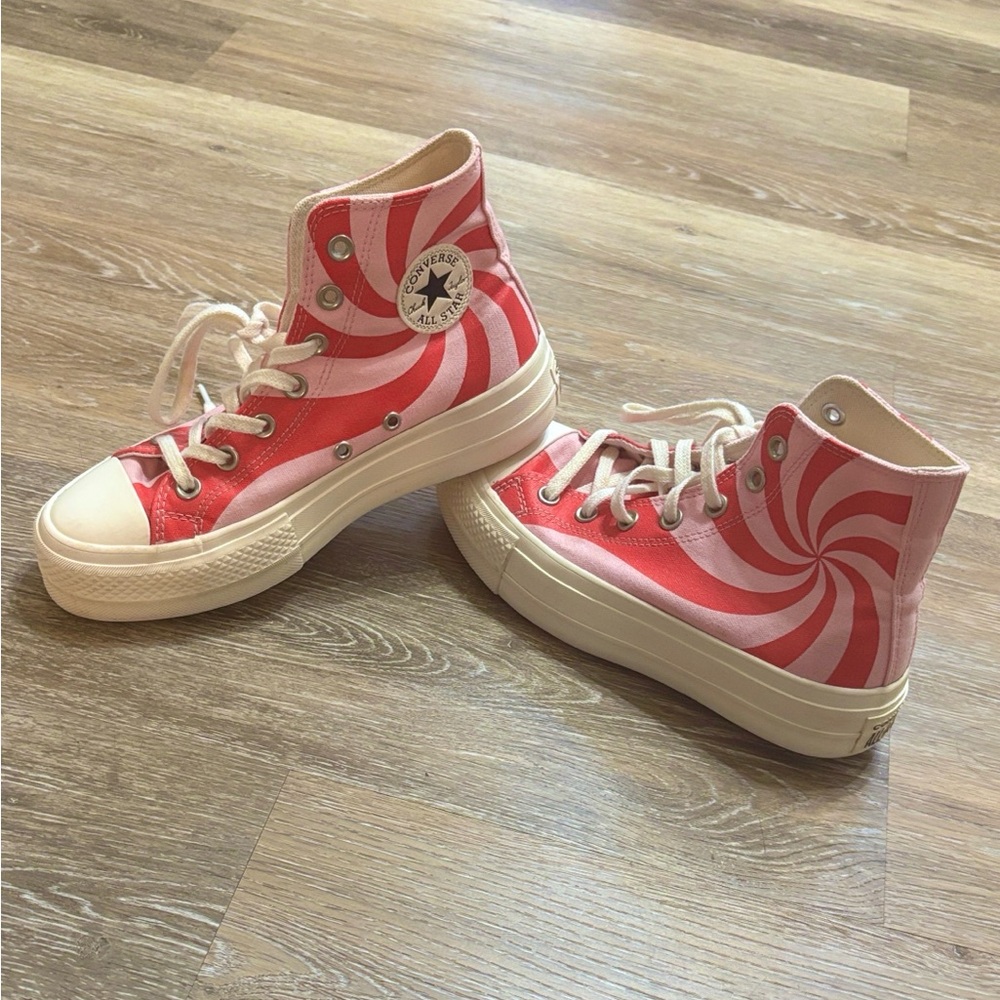 Converse Pink Swirl High-Tops - Picture 2 of 4